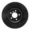 633-31148R Drilled/Slotted Brake Rotor [Black], 2010-2014 BMW, Position: Rear Right - image 1