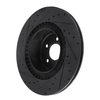 633-31148R Drilled/Slotted Brake Rotor [Black], 2010-2014 BMW, Position: Rear Right - image 4