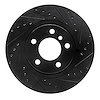 633-31152R Drilled/Slotted Brake Rotor [Black], 2011-2018 BMW, Position: Rear Right - image 1