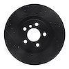 633-31157L Drilled/Slotted Brake Rotor [Black], Fits Select Multiple Makes/Models, Position: Front Left - image 1