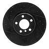 633-31160D Dimpled/Slotted Brake Rotor [Black], 2016-2018 BMW, Position: Left Front - image 1