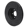 633-31160D Dimpled/Slotted Brake Rotor [Black], 2016-2018 BMW, Position: Left Front - image 4