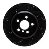 633-31169D Drilled/Slotted Brake Rotor [Black], Fits Select Multiple Makes/Models, Position: Rear Right - image 1