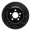 633-31170D Drilled/Slotted Brake Rotor [Black], Fits Select Multiple Makes/Models, Position: Rear Left - image 1