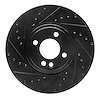 633-32002L Drilled/Slotted Brake Rotor [Black], 2002-2006 Mini, Position: Front Left - image 1
