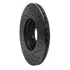 633-32002L Drilled/Slotted Brake Rotor [Black], 2002-2006 Mini, Position: Front Left - image 4
