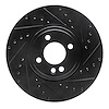 633-32002R Drilled/Slotted Brake Rotor [Black], 2002-2006 Mini, Position: Front Right - image 1