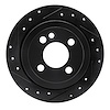 633-32003L Drilled/Slotted Brake Rotor [Black], 2002-2015 Mini, Position: Rear Left - image 1