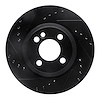 633-32004L Drilled/Slotted Brake Rotor [Black], 2002-2008 Mini, Position: Front Left - image 1