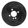 633-32005L Drilled/Slotted Brake Rotor [Black], 2007-2015 Mini, Position: Front Left - image 1