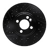 633-32006 Drilled/Slotted Brake Rotor [Black], 2007-2015 Mini, Position: Front - image 1