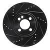 633-32006L Drilled/Slotted Brake Rotor [Black], 2007-2015 Mini, Position: Front Left - image 1