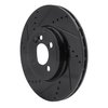 633-32006L Drilled/Slotted Brake Rotor [Black], 2007-2015 Mini, Position: Front Left - image 2