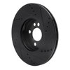 633-32006L Drilled/Slotted Brake Rotor [Black], 2007-2015 Mini, Position: Front Left - image 4