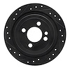 633-32007L Drilled/Slotted Brake Rotor [Black], 2009-2014 Mini, Position: Rear Left - image 1