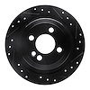 633-32007R Drilled/Slotted Brake Rotor [Black], 2009-2014 Mini, Position: Rear Right - image 1