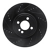 633-32008L Drilled/Slotted Brake Rotor [Black], 2009-2014 Mini, Position: Front Left - image 1
