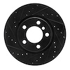 633-32011L Drilled/Slotted Brake Rotor [Black], 2011-2016 Mini, Position: Front Left - image 1