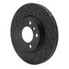 633-32011L Drilled/Slotted Brake Rotor [Black], 2011-2016 Mini, Position: Front Left - image 2