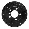 633-32012L Drilled/Slotted Brake Rotor [Black], 2013-2016 Mini, Position: Rear Left - image 1