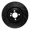 633-32014L Drilled/Slotted Brake Rotor [Black], 2013-2013 Mini, Position: Front Left - image 1