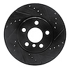 633-32015R Drilled/Slotted Brake Rotor [Black], 2014-2021 Mini, Position: Front Right - image 1