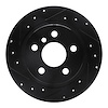 633-32016L Drilled/Slotted Brake Rotor [Black], Fits Select Multiple Makes/Models, Position: Rear Left - image 1