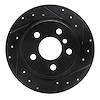 633-32016R Drilled/Slotted Brake Rotor [Black], Fits Select Multiple Makes/Models, Position: Rear Right - image 1