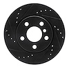 633-32017L Drilled/Slotted Brake Rotor [Black], Fits Select Mini, Position: Front Left - image 1