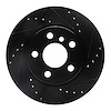 633-32017R Drilled/Slotted Brake Rotor [Black], Fits Select Mini, Position: Front Right - image 1