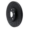 633-32018L Drilled/Slotted Brake Rotor [Black], Fits Select Mini, Position: Front Left - image 2