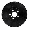 633-32019R Drilled/Slotted Brake Rotor [Black], 2015-2019 Mini, Position: Front Right - image 1