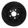 633-32020L Drilled/Slotted Brake Rotor [Black], Fits Select Mini, Position: Front Left - image 1