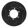 633-37007L Drilled/Slotted Brake Rotor [Black], 1986-2006 Multiple Makes/Models, Position: Front Left - image 1