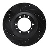 633-37008L Drilled/Slotted Brake Rotor [Black], 1992-2002 Multiple Makes/Models, Position: Front Left - image 1