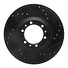 633-37008R Drilled/Slotted Brake Rotor [Black], 1992-2002 Multiple Makes/Models, Position: Front Right - image 1