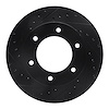 633-37010L Drilled/Slotted Brake Rotor [Black], 2001-2004 Multiple Makes/Models, Position: Front Left - image 1