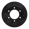 633-37010R Drilled/Slotted Brake Rotor [Black], 2001-2004 Multiple Makes/Models, Position: Front Right - image 1