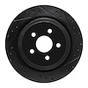 633-39007R Drilled/Slotted Brake Rotor [Black], 1989-1995 Mopar, Position: Rear Right - image 1