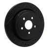 633-39007R Drilled/Slotted Brake Rotor [Black], 1989-1995 Mopar, Position: Rear Right - image 2