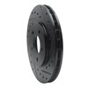633-39009R Drilled/Slotted Brake Rotor [Black], 1995-2000 Mopar, Position: Front Right - image 2