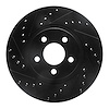 633-39012L Drilled/Slotted Brake Rotor [Black], 2001-2010 Mopar, Position: Front Left - image 1