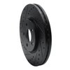 633-39013L Drilled/Slotted Brake Rotor [Black], 2003-2009 Mopar, Position: Front Left - image 2