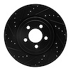 633-39017L Drilled/Slotted Brake Rotor [Black], Fits Select Mopar, Position: Front Left - image 1