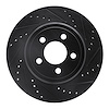 633-39018R Drilled/Slotted Brake Rotor [Black], Fits Select Mopar, Position: Rear Right - image 1
