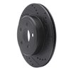 633-39018R Drilled/Slotted Brake Rotor [Black], Fits Select Mopar, Position: Rear Right - image 2