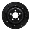 633-39020L Drilled/Slotted Brake Rotor [Black], Fits Select Mopar, Position: Rear Left - image 1