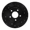 633-39023R Drilled/Slotted Brake Rotor [Black], Fits Select Multiple Makes/Models, Position: Front Right - image 1
