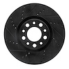 633-39025L Drilled/Slotted Brake Rotor [Black], Fits Select Mopar, Position: Front Left - image 1