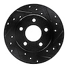 633-40008R Drilled/Slotted Brake Rotor [Black], 1988-1992 Mopar, Position: Rear Right - image 1